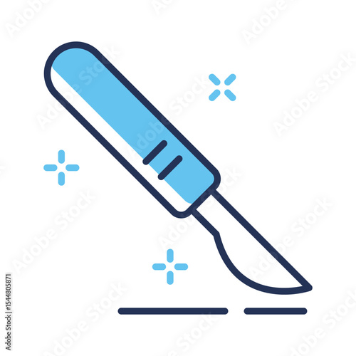 Check out this linear style icon of surgical scalpel blade