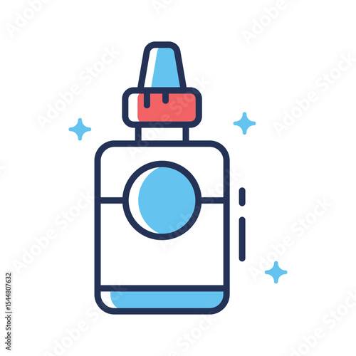 A visually appealing outline icon showing eyedrops for relief