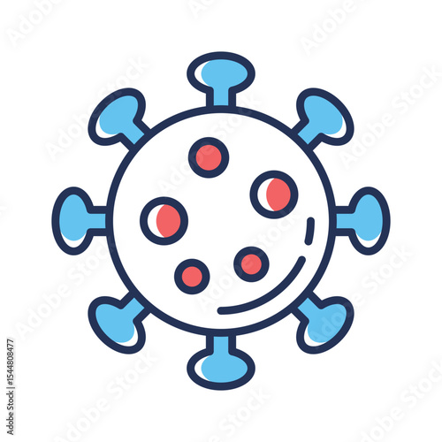 Grab this linear icon of virus with molecular detail