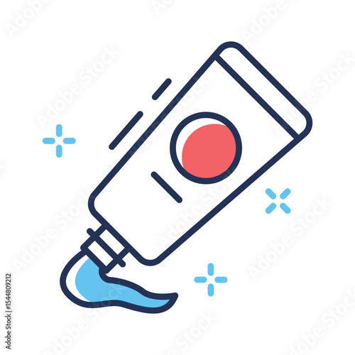Grab this linear style icon of ointment tube with cream