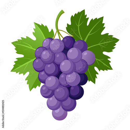 bunch of grapes isolated on white background