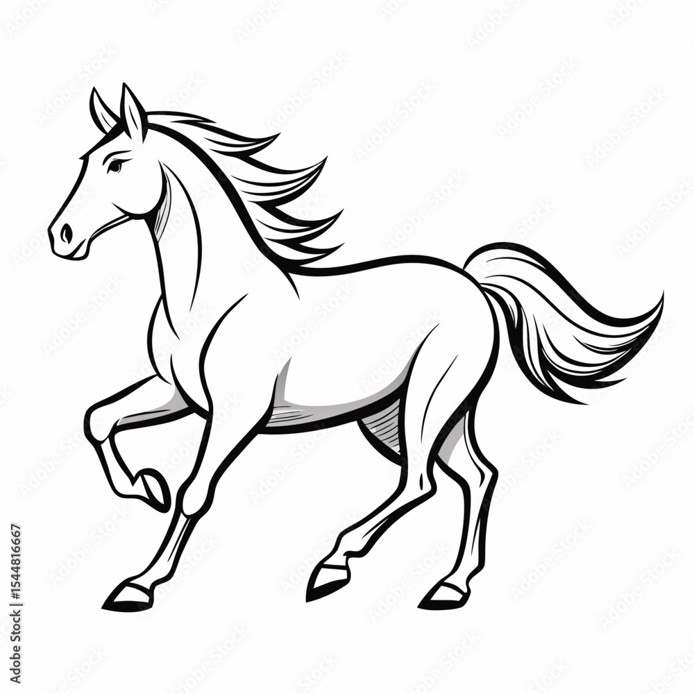 Obraz premium horse vector illustration