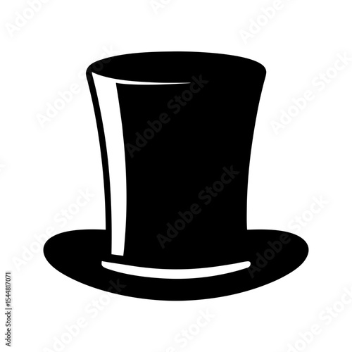 Elegant black top hat, a symbol of classic style and sophistication