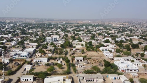 aerial view of mithi city tharparkar