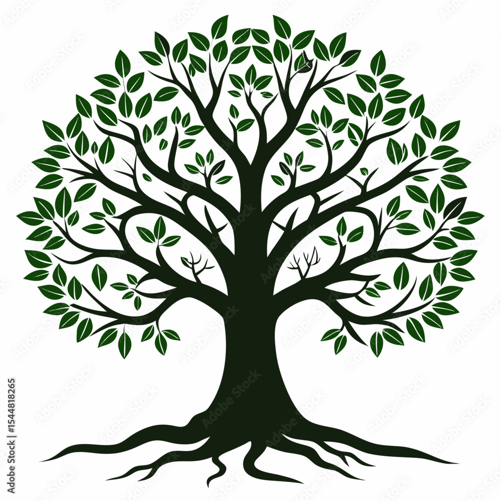 Obraz premium vector tree silhouette