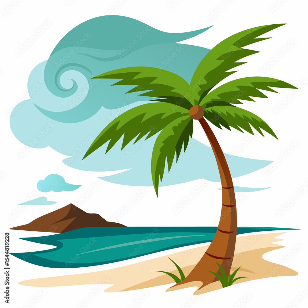 Fototapeta premium palm tree on the beach