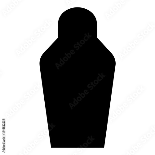 Silhouette of human target for shooting practice, representing training and precision