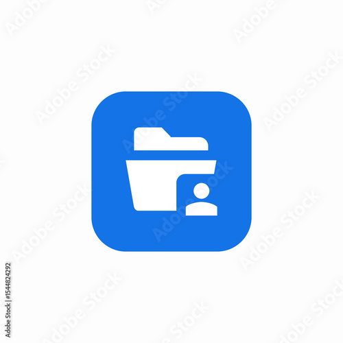 folder contact icon sign vector