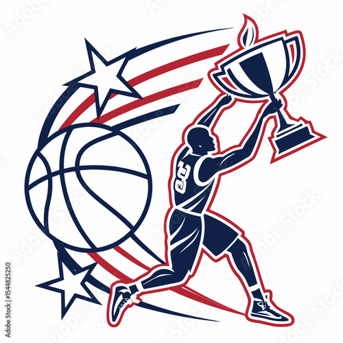 basketball player silhouette vector