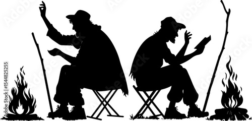 Campfire Stories and Reading Silhouettes - Outdoor Adventure and Contemplation