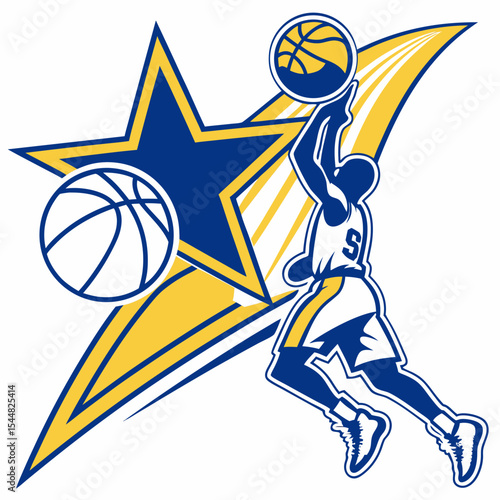 man with a star on his head New Sports logo.