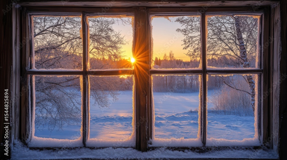 Fototapeta premium Frosty Winter Sunrise