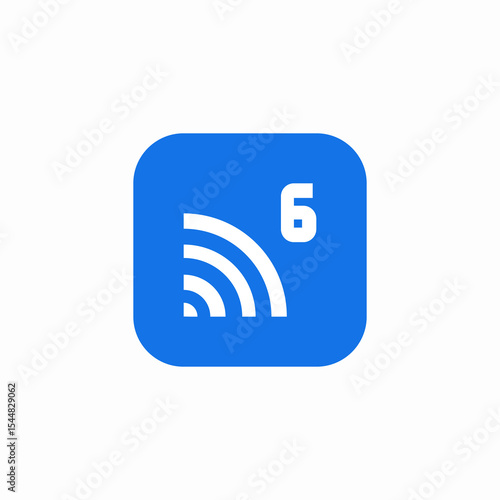 6g network signal icon sign vector