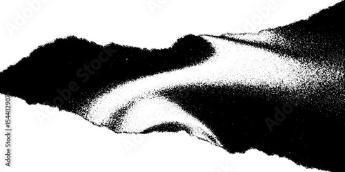 Abstract high contrast black and white swirl with peeling paint effect