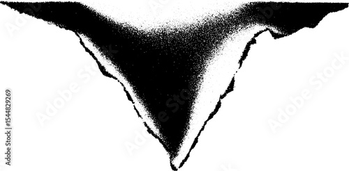 Abstract black and white composition with pencil stub texture