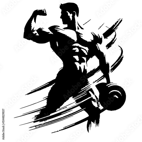 Body builder silhouette