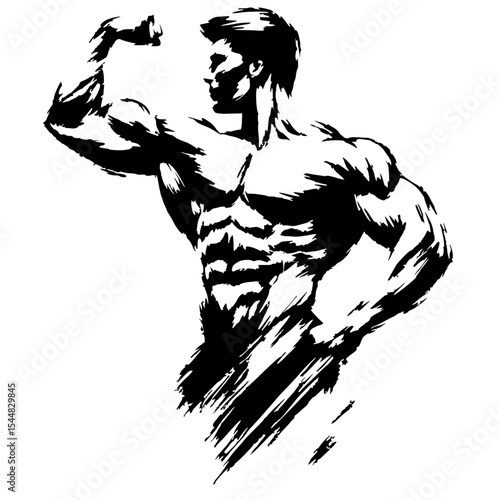 Body builder silhouette