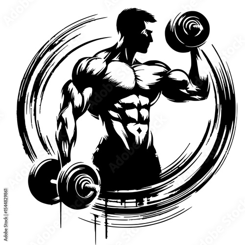 Body builder silhouette