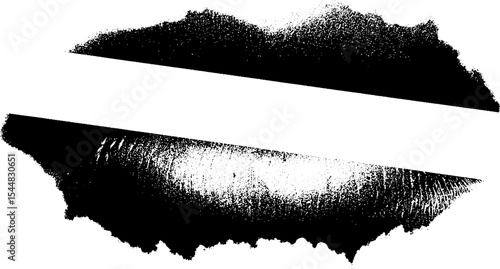 Retro billboard fragment in high contrast black and white design