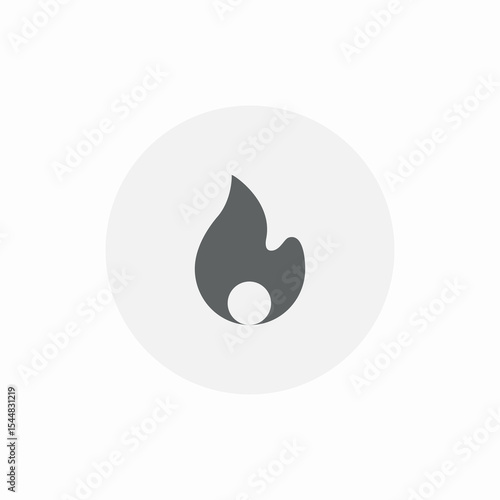 flame warning icon sign vector