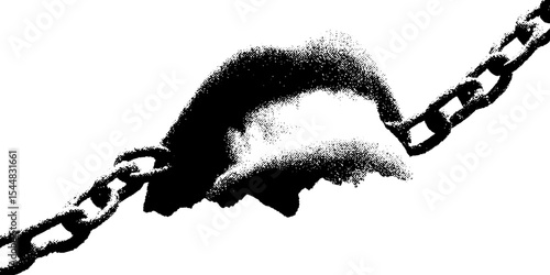 Industrial decay concept in high contrast black and white for creative design