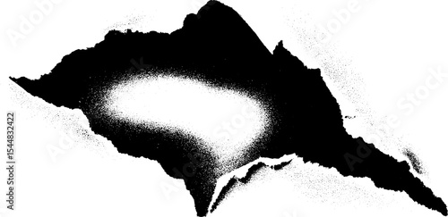 High contrast black and white scorched paper edge design for artistic projects