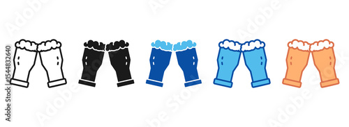 Cheers Icon Set Multiple Style Collection