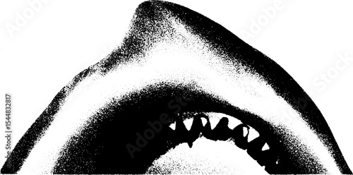 Shark fin abstract in high contrast black and white for modern design