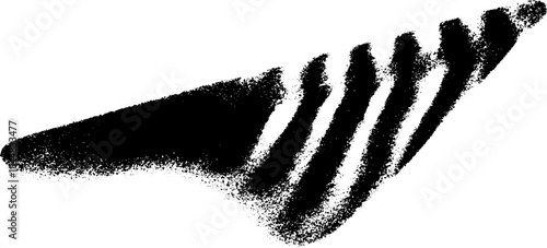 Abstract shredded guitar string in high contrast black and white design for creative use