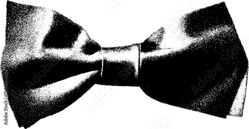 Elegant silk bow tie abstract in high contrast black and white design