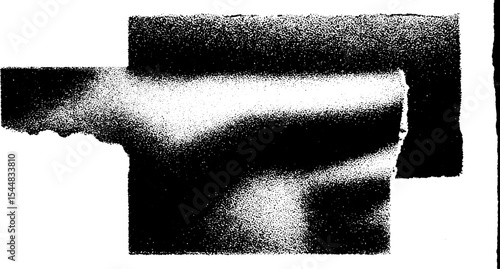 Abstract high contrast black and white sketchbook page with geometric shapes