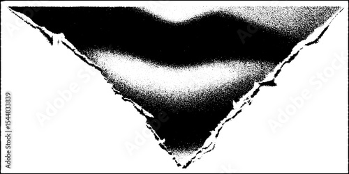 Abstract black and white sketchbook corner art with high contrast textures