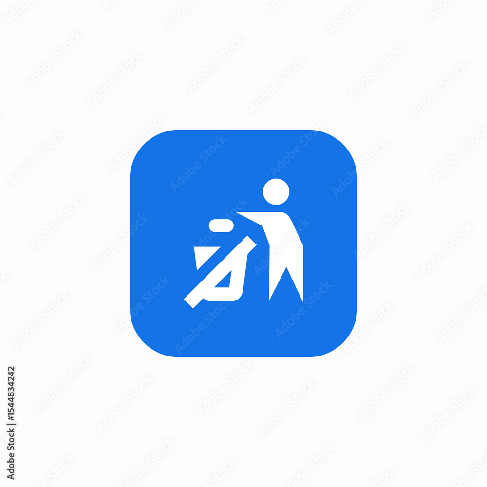 mandatory recycle material icon sign vector mandatory recycle material icon sign vector