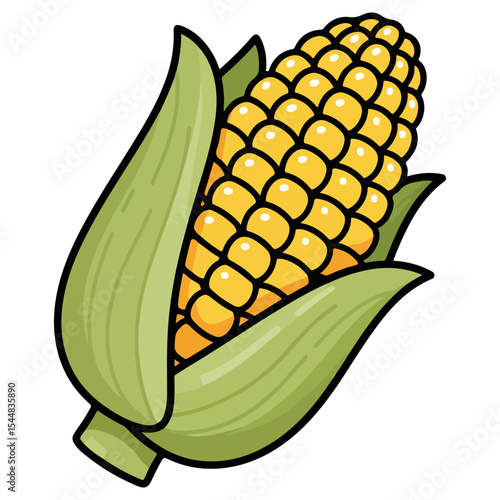 Corn vector illustration, simple design