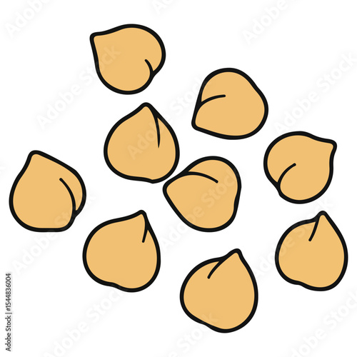 chickpeas vector illustration, simple design