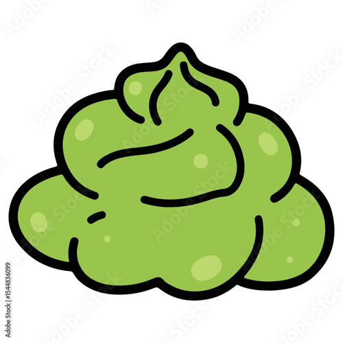 Wasabi vector illustration, simple design