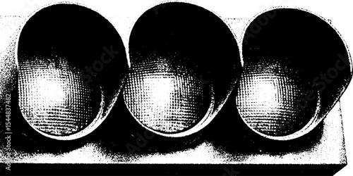 Minimalist traffic light design in high contrast black and white