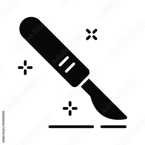 Check out this glyph style icon of surgical scalpel blade