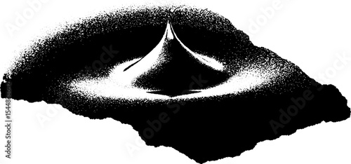 High contrast black and white water droplet silhouette for design and art