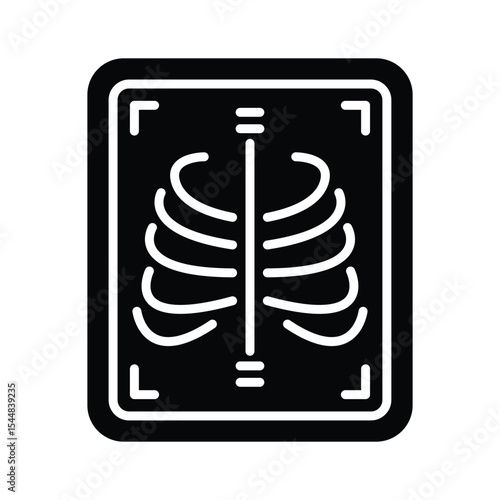 Get a glimpse of this glyph icon for ribs xray scan