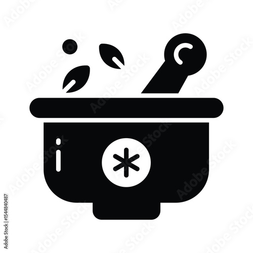 Grab this glyph style icon representing homeopathy remedy