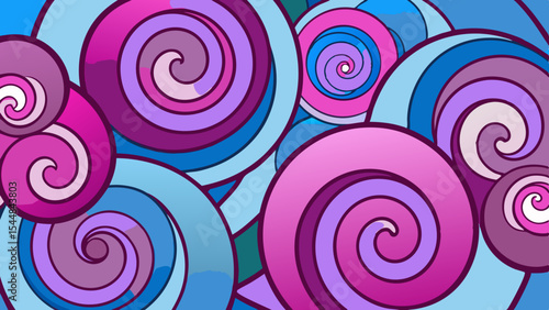 Dream Pattern Swirls – Abstract Layered Loop Vector of Artificial Subconscious.