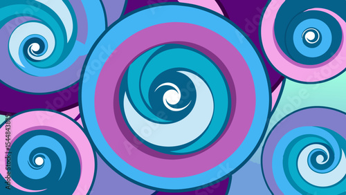 Dream Pattern Swirls – Abstract Layered Loop Vector of Artificial Subconscious.