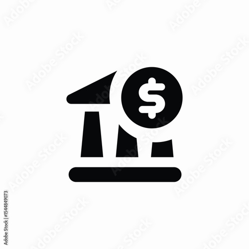 bank finances icon sign vector
