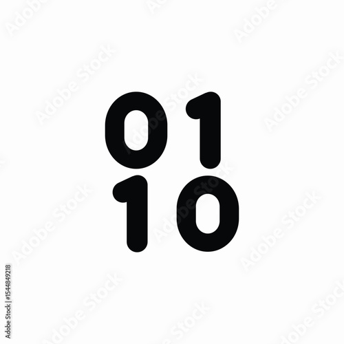 binary code icon sign vector