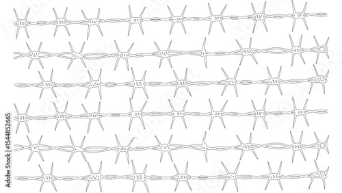 Minimal barbed wire strands in linear vector design