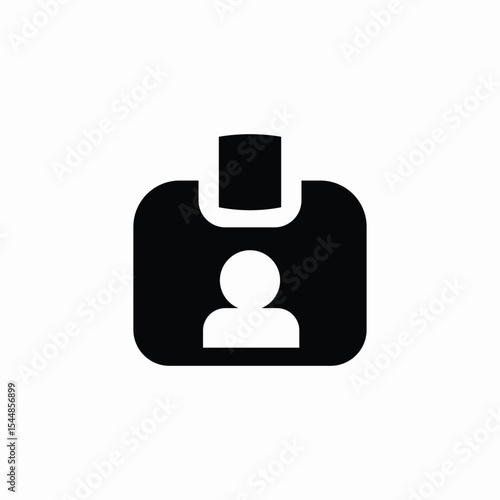 staff identity information icon sign vector