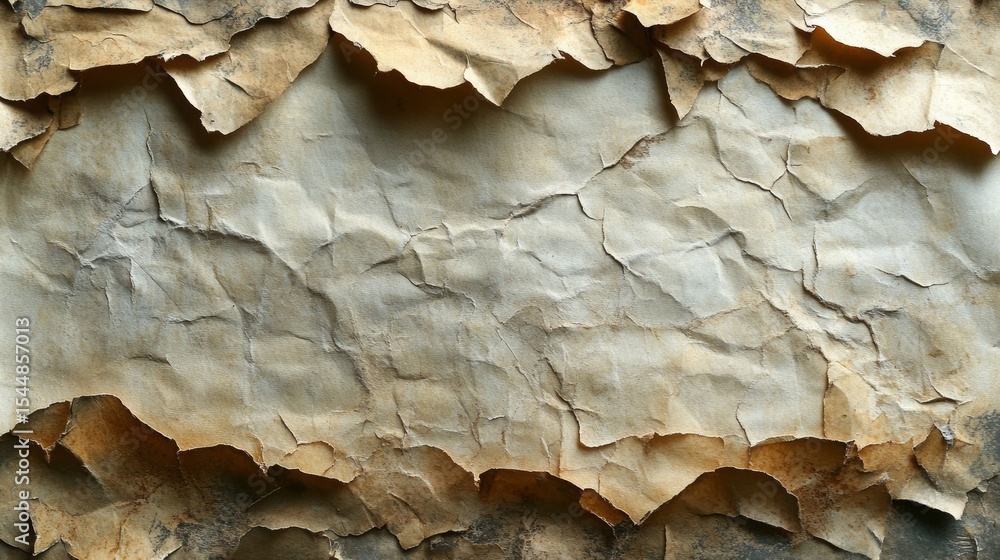 Cracked Parchment Texture: Close-up of Old, Peeling Paper Reveals Time-Worn Layers of an Ancient Document, Perfect for Historical or Abstract Designs. Cracked Parchment Texture: Close-up of Old, Peeling Paper Reveals Time-Worn Layers of an Ancient Document, Perfect for Historical or Abstract Designs.
