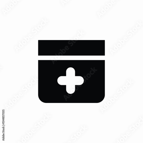 storage box addition icon sign vector