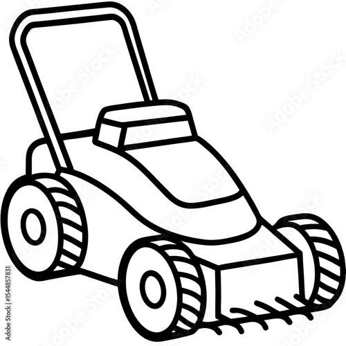 Fresh Cut Grass Tracks Line Art Vector 